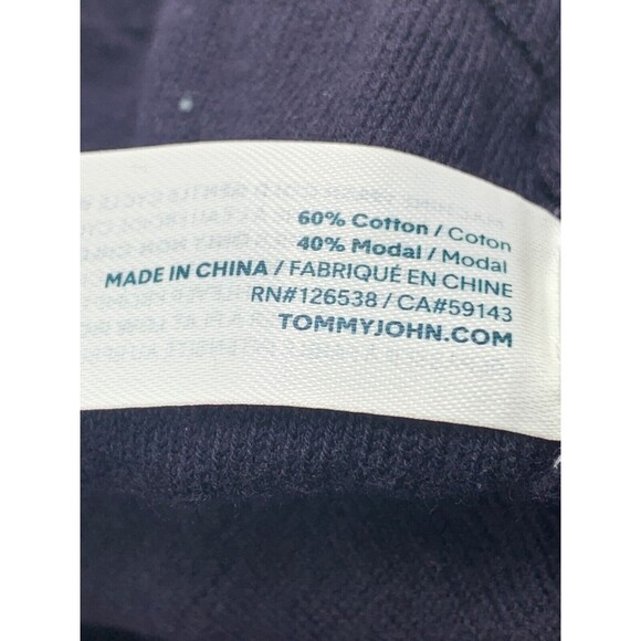 Tommy John Sweater Jogger Pants Womens Size L Navy Blue Winter Lounge Textured - Picture 7 of 10